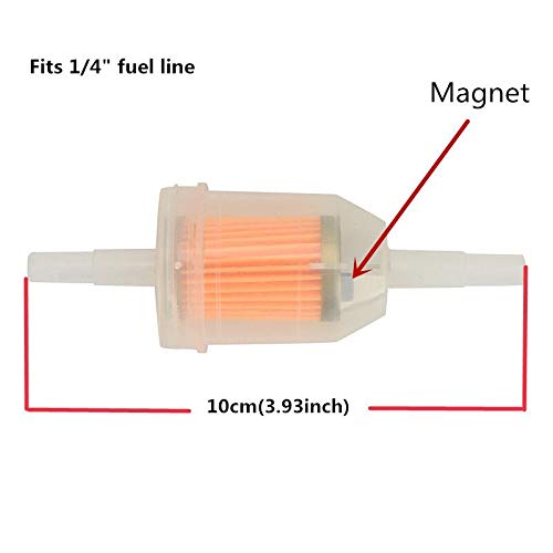 CocoMocart Gas Inline Fuel Filters with magnet for Kawasaki Kohler Briggs & Stratton John Deere 1/4 Inch x 5/16 Inch (Pack of 10) - Image 4
